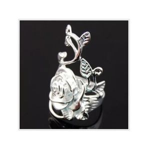 Rose Sterling Silver Filled Plated Filigree Statement Ring